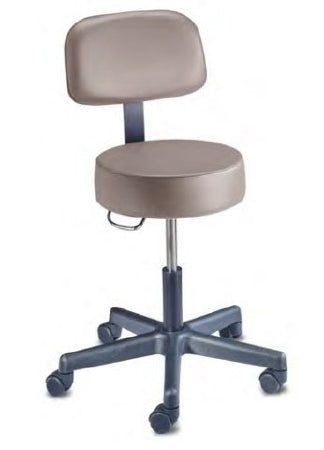 The Brewer Company Exam Stool Value Plus Series Pneumatic Height Adjustment 5 Casters Sand