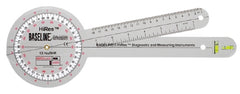 Fabrication Enterprises Goniometer Baseline® Clear HiRes™ Plastic 0.25 X 5 X 14 Inch 12 Inch Arms, 360° Head has an Integrated Absolute+Axis Degree at the End of One Arm