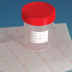 Globe Scientific Pre-Printed Label Laboratory Use White Paper Pre-Printed Temp Black Lab / Specimen - M-905084-3781 - Case of 2000