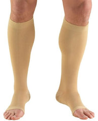 TruForm Compression Stocking Truform® Knee High 2X-Large Beige Open Toe