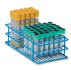 Market Lab Inc Test Tube Rack 72 Place 3 to 7 mL Tube Size Blue 2-1/2 X 4 X 8 Inch