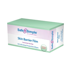 Safe N Simple Skin Barrier Wipe Safe N Simple™ 43% / 20% Strength Isopropyl Alcohol / Butyl Ester of PVM/MA Copolymer Individual Packet NonSterile