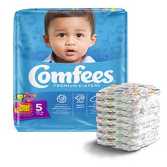 Attends Healthcare Products Unisex Baby Diaper Comfees® Size 5 Disposable Moderate Absorbency - M-907034-4135 - Case of 108