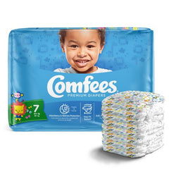 Attends Healthcare Products Unisex Baby Diaper Comfees® Size 7 Disposable Moderate Absorbency - M-907036-2366 - Bag of 20