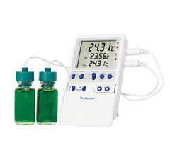 Cole-Parmer Inst. Digital Refrigerator Thermometer with Alarm Traceable® Fahrenheit / Celsius -58° to +158°F (-50° to +70°C) 2 Bottle Probes