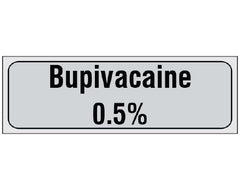 Shamrock Scientific Drug Label Shamrock Anesthesia Label Bupivacaine 0.5% Gray 1/2 X 1 Inch - M-908982-3595 - Each