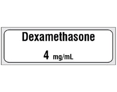 Shamrock Scientific Drug Label Shamrock Anesthesia Label Dexamethasone 4 mg/mL White 1/2 X 1 Inch - M-908984-4862 - Each