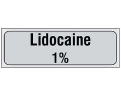 Shamrock Scientific Drug Label Shamrock Anesthesia Label Lidocaine / 1% Gray 1/2 X 1 Inch - M-908989-2453 - Each