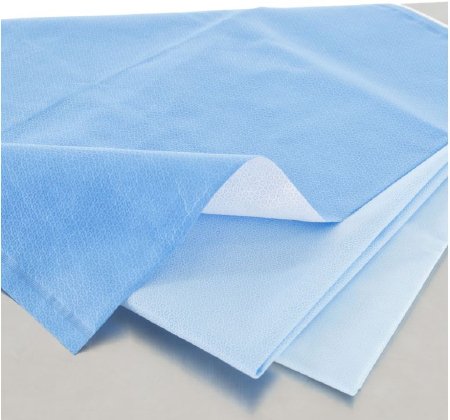 O&M Halyard Inc QUICK CHECK* H600 Sterilization Wrap White / Blue 54 X 72 Inch 2-Ply SMS Polypropylene