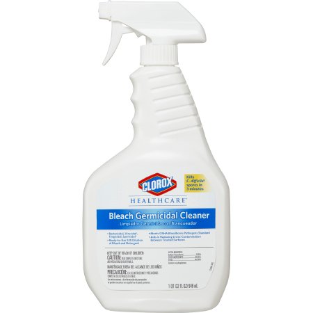 The Clorox Company Clorox Healthcare® Bleach Germicidal Surface Disinfectant Cleaner Germicidal Liquid 32 oz. Bottle Fruity Floral Bleach Scent NonSterile - M-909774-1414 - Case of 6