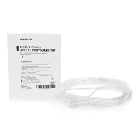 Nasal Cannula Low Flow Delivery McKesson Adult Curved Prong / NonFlared Tip