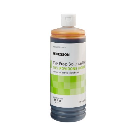 Prep Solution McKesson 16 oz. Flip-Top Bottle 10% Strength Povidone-Iodine NonSterile