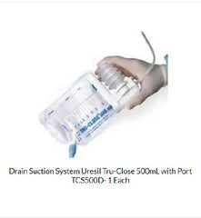 Uresil LLC Suction Drainage Bag Tru-Close® 500 mL Dual Anti-Reflux Barrier