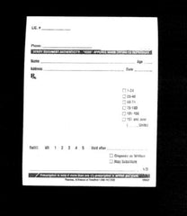 Precision Dynamics Tamper Resistant Prescription Pad 4 X 5 Inch