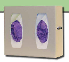 Bowman Manufacturing Glove Box Holder Double with Dividers Horizontal or Vertical Mounted 2-Box Capacity Quartz 4 X 10.13 X 11.38 Inch