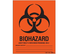 Shamrock Scientific Pre-Printed Label Shamrock Warning Label Red BIOHAZARD / ADMITTANCE TO AUTHORIZED PERSONNEL ONLY / HAZARD IDENTITY _____ … Black Biohazard 8 X 10 Inch - M-914941-2878 - Box of 10