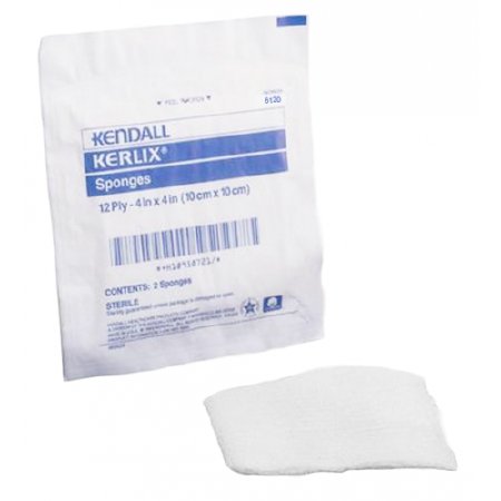 Cardinal USP Type VII Fluff Dressing Kerlix™ Fluff Dried Woven Gauze 12-Ply 4 X 4 Inch Square Sterile