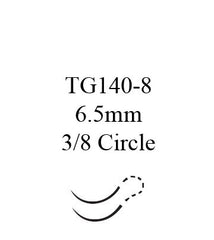 J & J Healthcare Systems Suture with Needle Coated Vicryl™ Absorbable Coated Violet Suture Braided Polyglactin 910 Size 7 - 0 18 Inch Suture Double-Armed 6.5 mm Length 3/8 Circle Spatula Needle