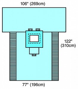 Cardinal Surgical Drape Chest and Breast Drape 77 X 106 X 122 Inch Sterile