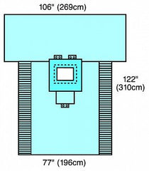 Cardinal Surgical Drape Chest and Breast Drape 77 X 106 X 122 Inch Sterile
