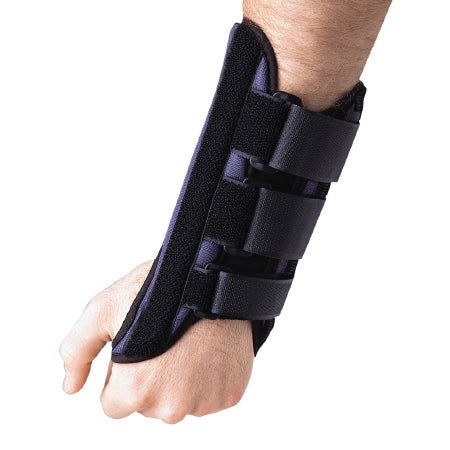 Breg Cock-Up Wrist Brace Breg® Aluminum / Foam / Nylon Left Hand Black Small