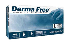 Microflex Medical Exam Glove Derma Free™ X-Large NonSterile Vinyl Standard Cuff Length Smooth Clear Not Chemo Approved - M-917990-1828 - Case of 1000