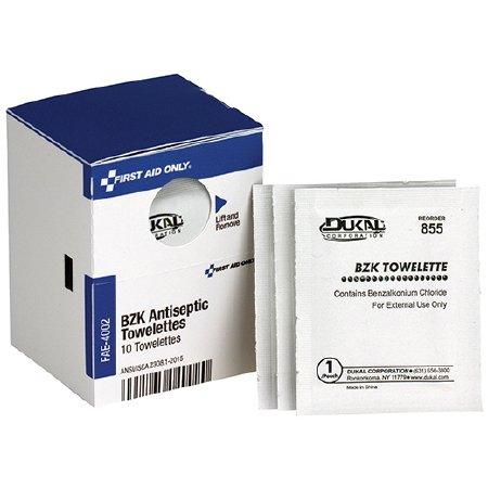 Acme United Sanitizing Skin Wipe SmartCompliance® Individual Packet BZK (Benzalkonium Chloride) Scented 10 Count