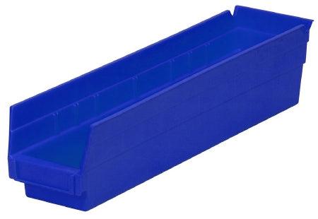 Akro-Mils Shelf Bin Akro-Mils® Blue Industrial Grade Polymers 4 X 4-1/8 X 17-7/8 Inch - M-918179-4283 - Case of 12