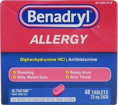 Johnson & Johnson Consumer Itch Relief Benadryl® 25 mg Strength Tablet 48 per Box Box