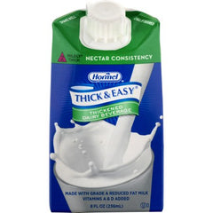 Hormel Food Sales Thickened Beverage Thick & Easy® Dairy 8 oz. Carton Milk Flavor Ready to Use Nectar Consistency