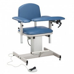 Clinton Industries Power Blood Drawing Chair Power Series Single Adjustable Flip Up Armrest Royal Blue - M-919555-1979 - Each
