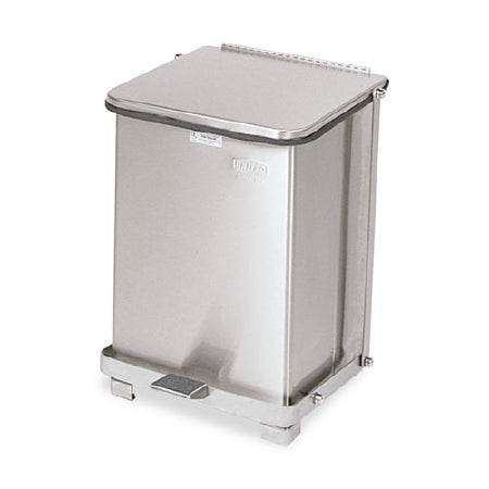 Lagasse Trash Can Rubbermaid® Defenders® 7 gal. Square Silver Stainless Steel Step On - M-919904-1472 - Each