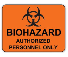 Market Lab Inc Door / Wall Sign Caution Biohazard Authorized Personnel Only - M-919999-1664 - Each