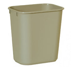 RJ Schinner Co Trash Can Deskside 13-5/8 Quart Rectangular Beige LLDPE Open Top - M-920046-3170 - Each