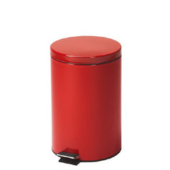 Clinton Industries Trash Can 20 Quart Round Red Steel Step On - M-920312-1312 - Each