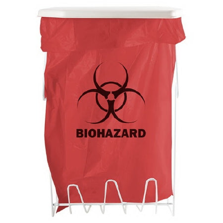 Bowman Manufacturing Biohazard Bag Holder BOWMAN® White Plastic 5 gal. Wall Mount - M-920391-4930 - Each