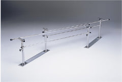 Fabrication Enterprises Parallel Bars 1-1/4 X 7 X 42 Inch Wood Base, 1/4 X 5 X 42 Inch Steel Base, 1-1/2 Inch Diameter Hand Rail, Steel Base, Folding, Height and Width Adjustable 36 X 42 X 84 Inch