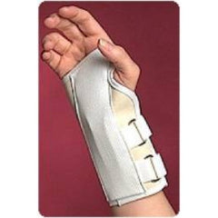 Scott Specialties Cock-Up Wrist Brace Canvas / Flannel / Metal Left Hand White Small