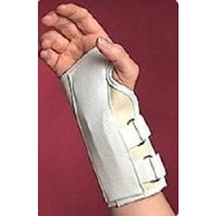 Scott Specialties Cock-Up Wrist Brace Canvas / Flannel / Metal Right Hand White Large