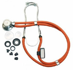 Graham-Field Sprague Stethoscope Orange 2-Tube 22 Inch Tube Double-Sided Chestpiece