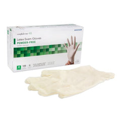 Exam Glove McKesson Confiderm® Medium NonSterile Latex Standard Cuff Length Textured Fingertips Ivory Not Chemo Approved - M-921593-2328 - Case of 1000