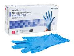 Exam Glove McKesson Confiderm® 4.5C Small NonSterile Nitrile Standard Cuff Length Textured Fingertips Blue Chemo Tested - M-921602-3114 - Case of 1000