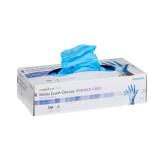 Exam Glove McKesson Confiderm® 3.8 Large NonSterile Nitrile Standard Cuff Length Textured Fingertips Blue Not Chemo Approved - M-921613-1946 - Case of 1000