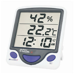 PANTek Technologies LLC Digital Thermometer / Hygrometer Fisherbrand™ Fahrenheit / Celsius -58° to +158°F (-50° to +70°C) Internal Sensor Flip-out Stand Battery Operated
