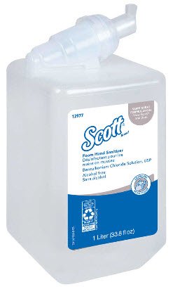 Kimberly Clark Alcohol-Free Hand Sanitizer Scott® Essential 1,000 mL BZK (Benzalkonium Chloride) Foaming Dispenser Refill Bottle