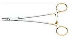 BR Surgical Needle Holder 5 Inch Length Serrated Left Handed Handle - M-922206-1654 - Each