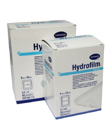 Hartmann Transparent Film Dressing with Pad Hydrofilm® Plus Rectangle 2 X 2-4/5 Inch 4 Tab Delivery Without Label Sterile