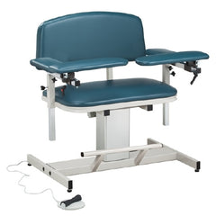 Clinton Industries Blood Drawing Chair Power Series Padded Flip Up Arm Desert Tan