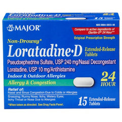 Major Pharmaceuticals Allergy Relief Major® 10 mg Strength Tablet 15 per Box