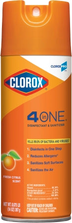 The Clorox Company CloroxPro™ 4 in One Surface Disinfectant Cleaner Alcohol Based Liquid 14 oz. Can Citrus Scent NonSterile - M-924558-2904 - BT/1